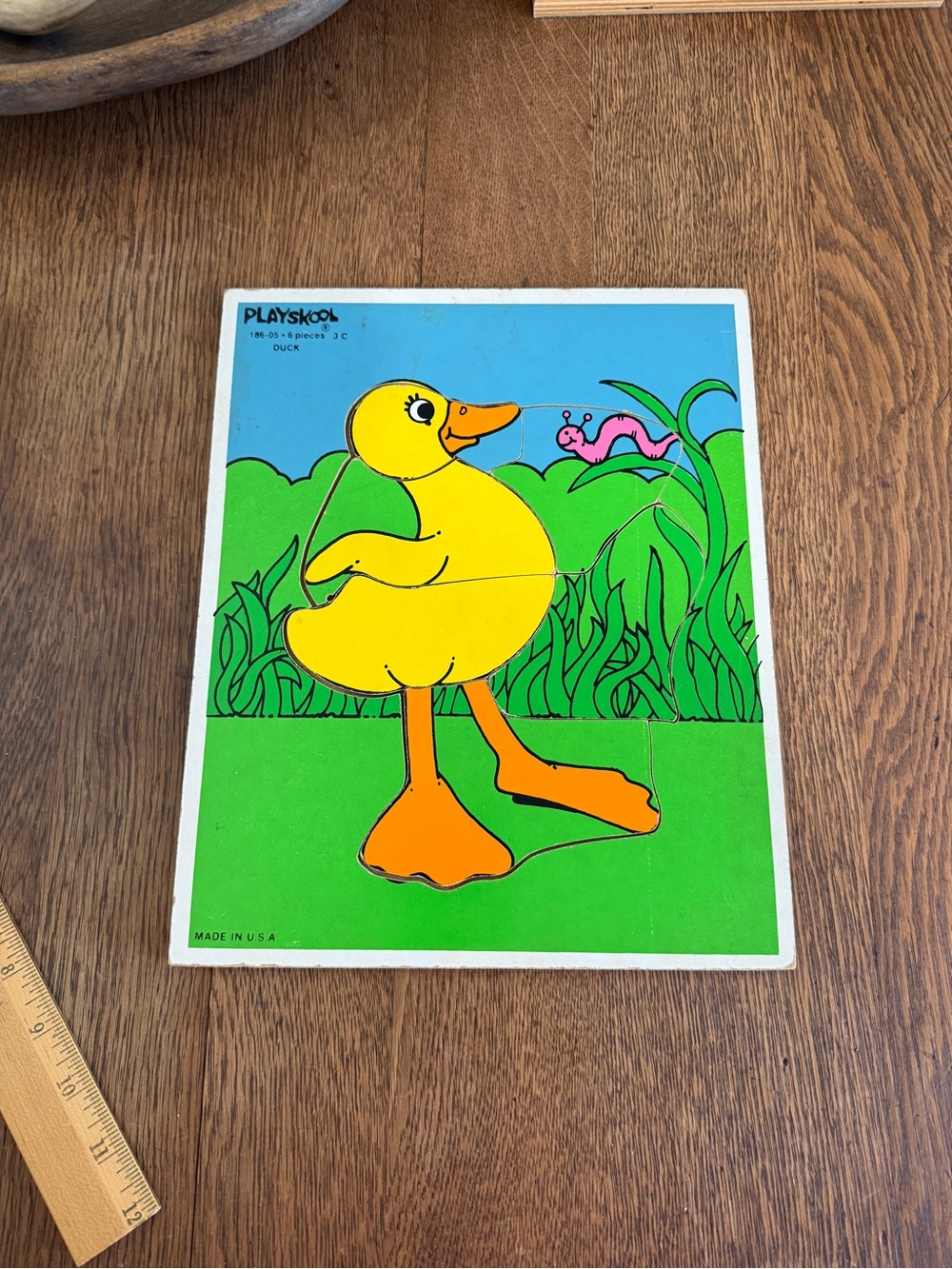 Playskool Vintage Yellow Duck Puzzle